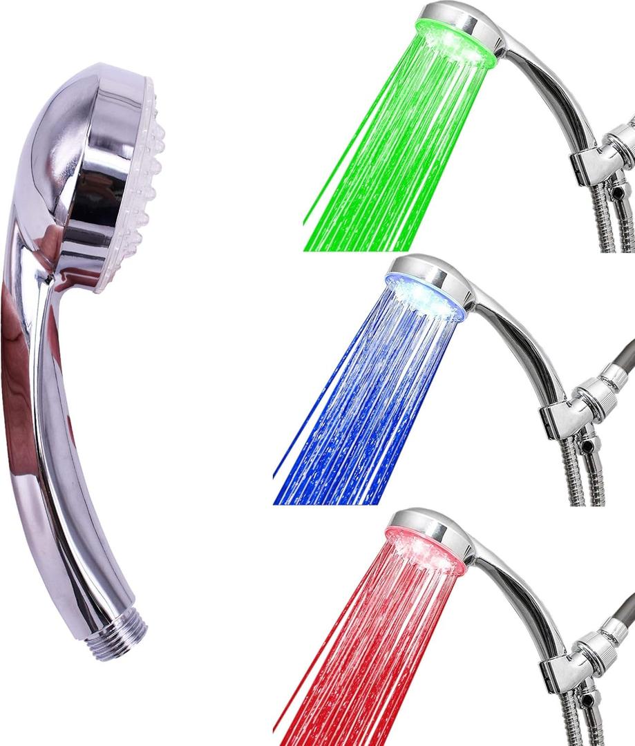 3-Color Temperature Sensitive Gradient LED Shower Head Showerheads Light Water Stream Color Changing Shower Head For Kitchen and Bathroom Baby Safty 3-Color Temperature Sensitive Gradient LED Shower Head Showerheads Light Water Stream Color Changing Shower Head For Kitchen and Bathroom Baby Safty