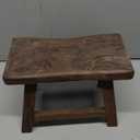 Solid Wood Step Stool, Rustic Small Wooden Stool for Adults, Kids and Toddlers, Mini Bench Plant Stand Fishing Stool for High Beds, Kitchen, Bathroom, Closet, Sink