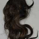 20Inch Hair Toppers For Women with Thinning Hair, 6.5''x6.5'' Long Curly Synthetic Toppers, Fiber Wiglets, Ladies (Brown)