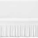 NICEEC Sofa Cover Thick Plush 1-Piece Warm White Sofa Slipcover for Sofas Stretch Fluffy Couch Covers for Living Room Easy Fit Washable Soft Furniture Sofa Protector with Skirt (Large)