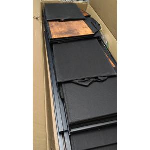 DUMOS Dresser for Bedroom, Storage Organizer with 9 Drawers, Chest of Drawers with Fabric Bins, Sturdy Metal Frame, Wood Tabletop for Guest Room, Closet, Entryway, Brown