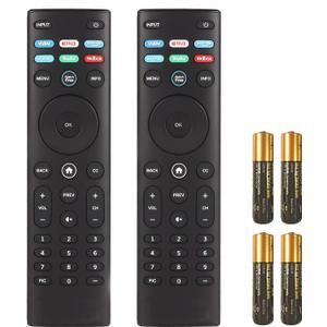 2 Packs XRT140 Replaced Remote Control for Vizio Smart LED TV M50Q7-H1 M55Q7-H1 M65Q7-H1 M55Q8-H1 M65Q8-H1 V555-H1 with Watchfree Vudu Netflix Primevideo Xumo Hulu Redbox with Batteries