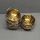 Lallisa 6 Pcs 20 oz 304 Stainless Steel Gold Serving Bowls 5.7" Double Walled Insulated Ice Cream Bowl gold mixing bowls for Rice, Dessert, Pasta, Fruit, Salad, Soup, Cereal, Snack, Dishwasher Safe