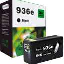 936XL Black Replacement for HP 936 Black Ink Cartridge for HP Printers 9125e 9120e Series, for 936 Series HP936 936e Black Ink, Work for OfficeJet Pro 9130e 9135e 9730e 9120 9130 (Pack of 2 * 936 e BK)