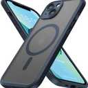 ImpactStrong Magnetic Guard Designed for iPhone 14 Case [Camera Protection] [Military Grade Drop Tested] [Compatible with MagSafe] Slim Translucent Matte Phone Case (6.1") - Navy Blue