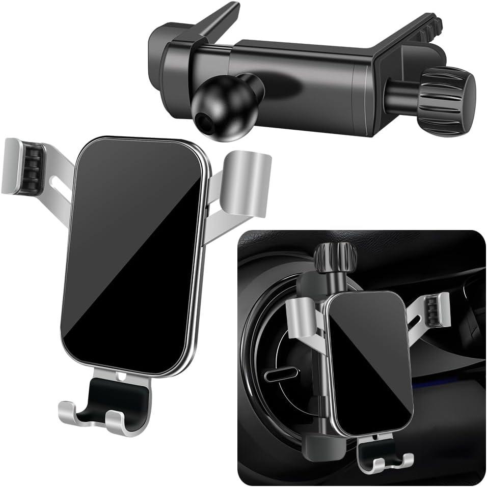 Car Phone Mount for Mini Cooper 2002-2012Hardtop 2013-2024Convertible 2013-2024Clubman 2008-2014Countryman 2011-2016 Coupe Paceman Roadster Circular Air Vent Accessories Cellphone Holder Stand