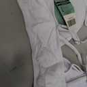 SHEKINI Women's Bikini Top V-Neck Double Strap Pleated Backless Crossover Adjustable Push Up Beachwear Bathing Suit Top (White, Small)