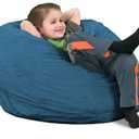 ULTIMATE SACK | 3 Ft Bean Bag Chair Replacement Cover Only | Cloud Suede | Removable Washable Cover only, Navy Suede