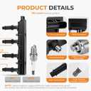 Autoexact Ignition Coil Pack and Iridium Spark Plugs Kit Fit for Chevy 2011-2015 Cruze 2015-2021 Trax 2012-2020 Sonic Cruze Limited Buick 2013-2021 Encore 1.4L, #UF669 2667 1 Set