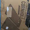 GoSports 4 ft x 2 ft Regulation Size Wooden Cornhole Boards Set with Light Brown Finish - Includes Carrying Case (Choose Your Colors)