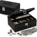 Office Depot Brand Cash Box With Locking Hatch, 3 7/8"H x 11"W x 7 5/8"D
