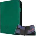 Card Guardian - 4 Pocket Premium Binder for 160 Cards (Green) | Zipper Closure and Side Loaded Pockets | Compatible with Trading & Sports Cards including Magic the Gathering, Yugioh, Baseball Cards
