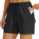 Willit Women's Golf Cargo Shorts Quick Dry Hiking Athletic Casual Summer Shorts with Pockets 5" size 8