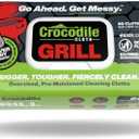 Crocodile Cloth Grill - 80 (15" x 10") Plant-based Cleaning Wipes. Safe on Skin & Multiple Surfaces. Infused with Aloe & Vitamin E. Large, Pre-Moistened & Absorbent.