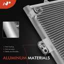 A-Premium Air Conditioning A/C Condenser Compatible with Subaru Legacy 2010-2014, Outback 2010-2014, 2.5L 3.6L, Replace# 73210AJ00A, 73210AJ001