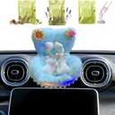 2 x Car Air Freshener Vent Clip with Light Used for Jelly Cat Car Seat,Have A Seat Compatible with Fuggler Accessories (Battery Type-Blue)