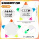10 Pcs Star Highlighters Bulk for Classroom Rewards, Cute Inspirational Fluorescent Marker Pens for Teacher Supplies, Student Prizes, Back to School, Employee Appreciation and Office Gifts