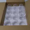 Stemless Wine Glasses Set of 12, 15 Ounce Smooth Rim Standard Wine Glass Tumbler for Red, White Wine, Dishwasher Safe