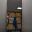 Delma Arched Mirror Full Length,Standing Mirror Full Body,Large Floor with Stand for Wall Entryway Door Bedroom Bathroom Living Room (56"L x 15"W, Black Frame)