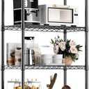 1000 lbs Storage Shelving Steel Heavy Duty 4-Tier Utility Shelving Unit Steel Organizer Wire Rack for Home,Kitchen,Office,Black (13.7" D x 23.6" W x 53.4" H)