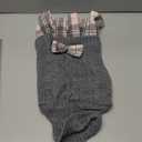 YUDODO Dog Sweater Dress for Small Dogs Girl with Bowtie Winter Warm Dog Turtleneck Sweater with Leash Hole Soft Puppy Knitwear Clothes Cute Doggie Dresses for Yorkie Chihuahua (Grey-Pink, M) (Medium (9-15 lbs))