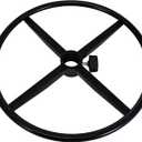 Frassie 17.7 inch Metal Chrome Office Stool Foot Rest Ring Black