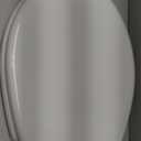 Mayfair Linden Slow Close Toilet Seat, Non Slip Heavy Duty Wood, Easy Install, Round, White