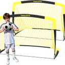 Happy Jump Soccer Goal Pop Up Foldable Soccer Net for Backyard, 2 Set (5x3.6 FT, 2 Set)