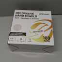 100 Pack Napkins Disposable Guest Towels Linen-Feel Decorative Napkins Soft and Absorbent Dinner Paper Hand Towels for Bathroom Party Powder Room Hotel Fancy Restaurant (100 Gold stripe)