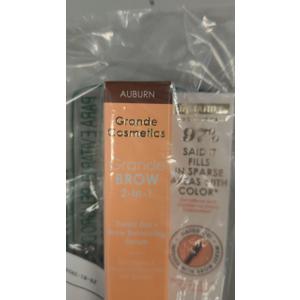 Grande Cosmetics GrandeBROW 2in1 Tinted Brow Gel + Brow Enhancing Serum for Thicker & DarkerLooking Eyebrows, Shape & Fill Brows, with Castor Oil & Mini Fibers  Auburn, Full Size (0.12 fl oz)