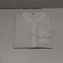 COOFANDY Men's Cotton Linen Henley T-Shirt Long Sleeve Hippie Casual Beach T-Shirts (Large, Gray)