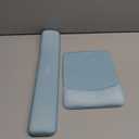 MOSISO Wrist Rest Support for Mouse Pad&Keyboard Set, Rectangular Ergonomic Mousepad Non-Slip Base Home/Office Pain Relief&Easy Typing Pad with Neoprene Cloth&Raised Curved Memory Foam, Stone Blue