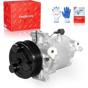 PHOBOOS A/C Compressor with Clutch Compatible with Nissan Frontier 2005-2019 L4 2.5L/V6 4.0L, Xterra 2005-2015, V6 4.0L, Fast Cooling, Low Noise, Easy Installation, Ref. 58885