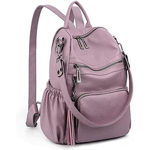 UTO Women Backpack Purse Leather Vegan Ladies Fashion Designer Rucksack Convertible Travel Shoulder Bag with Tassel