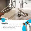 Eastman 9 Inch Steel-Flex Faucet Connector, Braided Stainless Steel Supply Line with 1/2 In. FIP Ends, 48014