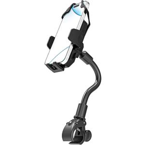 Charchendo Phone Holder for Camping Chair [Secure Non-Slip], Grab Handle Phone Mount with 360 Adjustable Gooseneck Arm, Fit for iPhone 17 16 15 14 Pro Plus Max Mini and 4-7" Phones with Thick Cases