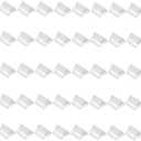 50 Pcs Clear Card Stands, Triangular Display Holders for Game Cards, Photos, Menus, Table Number Signs - Transparent Acrylic Card Holders for Board Games & Decor