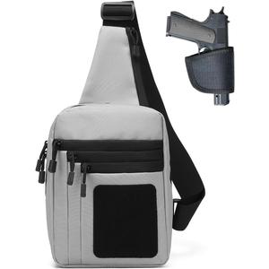 Shoulder holster bag for concealed carry of handguns Chest pack with Sling Ccw Sling Bag Tactical Crossbody Bag (Gray)