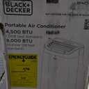 BLACK+DECKER 8,000 BTU Portable Air Conditioner up to 350 Sq. with Remote Control, White