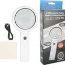 Magnifying Glass, Handheld LED Magnifying Glass Foldable Adjustable 22X 10X Magnifying Glass with Light Stand, Handheld Illuminated Magnifier for Reading Jewelry Craft