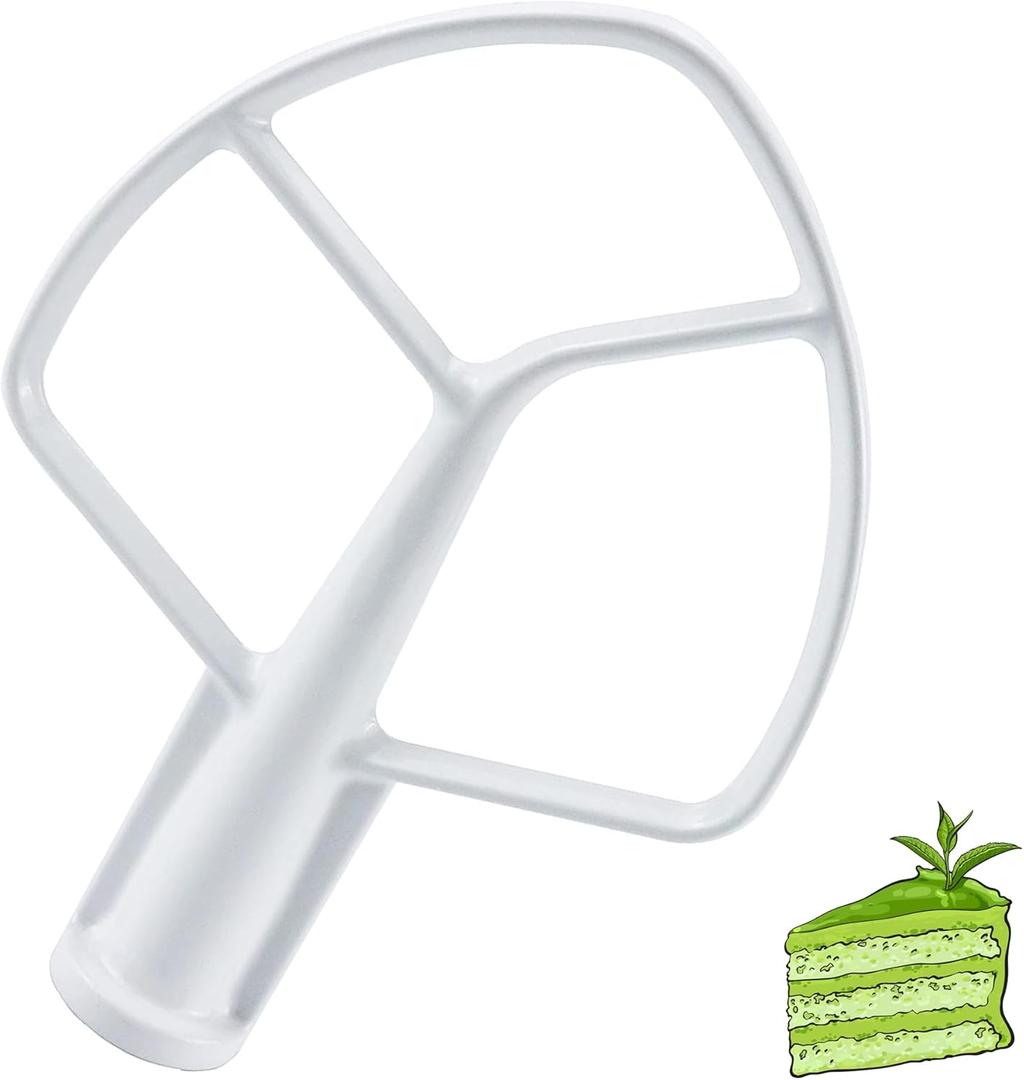 K5AB K5SS Flat Beater Replacement/K5AB K5SS Coated Flat Beater for 5-Qt Bowl-Lift Stand Mixers of 9707670 W10807813 PS983355 AP3881259 Mixer Beaters Replacement,Fit Model KSM50 KSM5 KSM450 by Sikawai