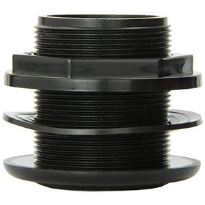 Lifegard Aquatics Standard Threaded Bulkhead Kit for Fish Aquariums – High-Impact Resistant PVC – Includes Bulkhead Fitting, Gasket, Lock Nut – Jet Black – 1-1/2 Inch