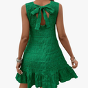 SOLY HUX Women's Tie Back Sleeveless Ruffle Hem Dress Summer Short Dresses, XL