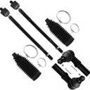 SCITOO 6pcs Front Suspension Kit Inner Outer Tie Rod End w/Boot Replacement for 2009-2019 for Toyota Corolla 2009-2013 for Toyota Matrix