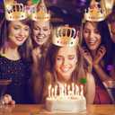 Gold Paper Crowns, Diy Birthday King Crowns Craft to Decorate, Paper Prince Princess Crown Hats for School Classroom