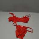 Lilosy Scallop Sexy Underwire Push Up Floral Lace Sheer Lingerie Set for Women See Through Bra and Panty 2 Piece Bright Red Medium