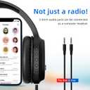 Rechargeable and Portable Personal FM Radio Headphones with Best Reception, Wireless Headset Radio Ear Muffs for Jogging, Mowing, Cycling, Meeting FM Receiver