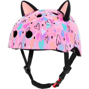 Helmet for Kids 8-14, Adjustable Kids Bike Helmet with DIY Cat Ears for Girls Youth for Skateboard Scooter Cycling Roller Skating