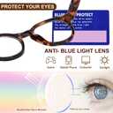 ZESAKER Reading Glasses for Women Men Retro Round Frame Blue Light Blocking Readers Computer Glasses with Spring Hinges(2* Brown Tortoise,2.0)