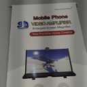 3D HD Screen Magnifier Amplifier Projector Screen for Movies, Videos,and Gaming. Foldable Mobile Phone Holder with Screen Magnifier, Supports All Smartphones(Black)